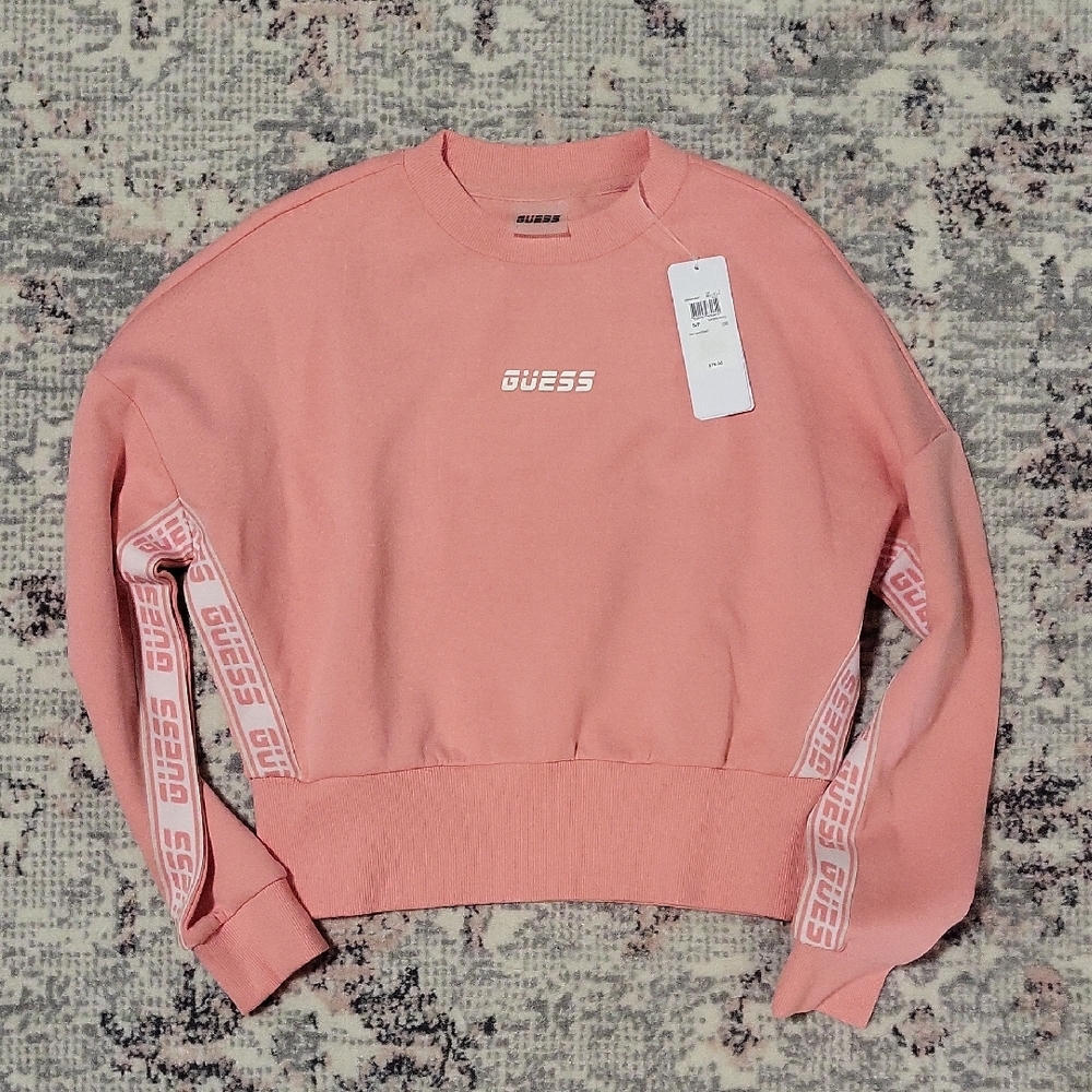 Guess Soft Pink Logo Sweatshirt